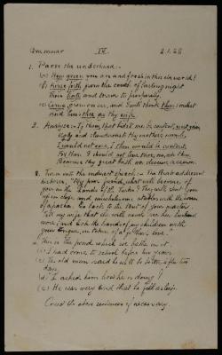 English Exam, Arab College, Jerusalem, 2 January 1928