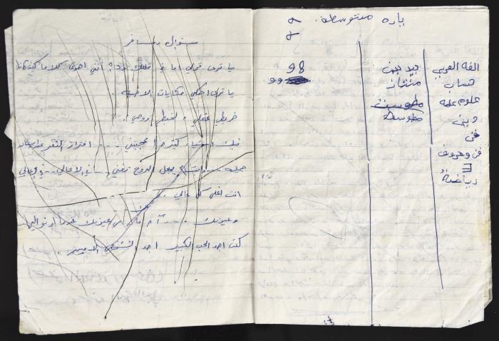 كراسة سجن تحوي قصائد وخواطر