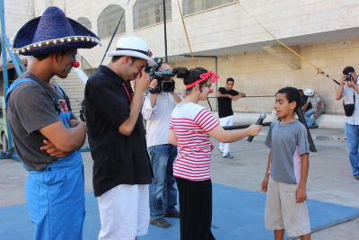 صورة من مدرسة صيفيَّة نظمتها مدرسة سيرك فلسطين في بيرزيت، 2012