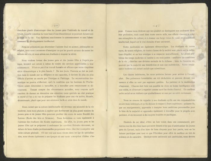 Inauguration Speech by Bayard Dodge, Beirut, 28 June 1923