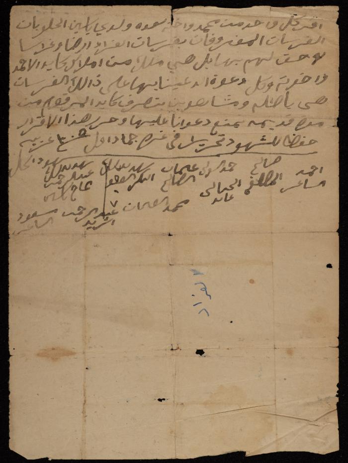 A Letter from Abderrahman as-Sayyed to Kayed al-Kayed, Silat ad-Dhahr, 14 November 1887