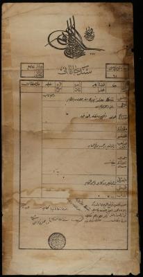 "Permanent Lease" by the Property Registration Department for Kayed al-Kayed, Nablus, 12 October 1897