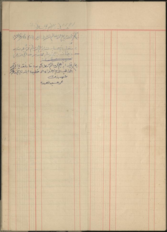 Debt and Safe-Keeps Registration Book for Mohammad Younis, the Village of Jinba, 1940-1972