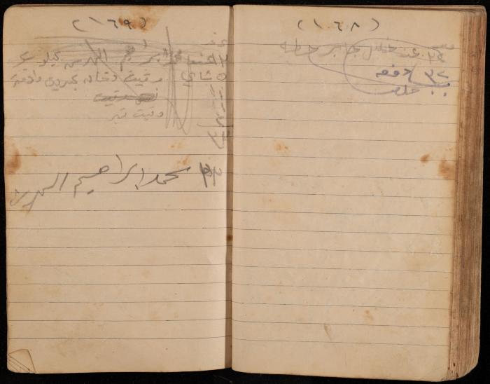 دفتر تسجيل ديون وأمانات لمحمد يونس، قرية جنبا، أربعينيات وخمسينيات القرن العشرين
