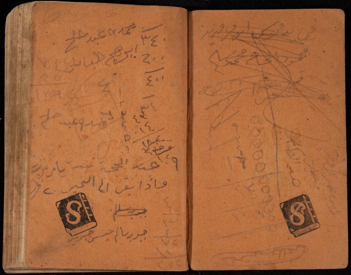 دفتر تسجيل ديون وأمانات لمحمد يونس، قرية جنبا، أربعينيات وخمسينيات القرن العشرين
