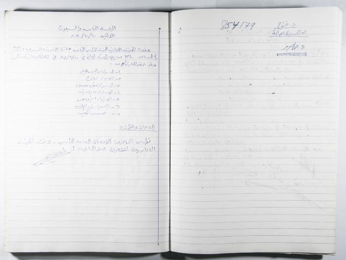 دفتر وقائع جلسات لجنة المدارس الخاصة في القدس
