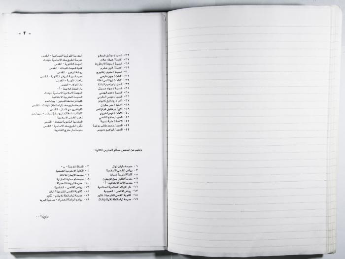 دفتر وقائع جلسات لجنة المدارس الخاصة في القدس