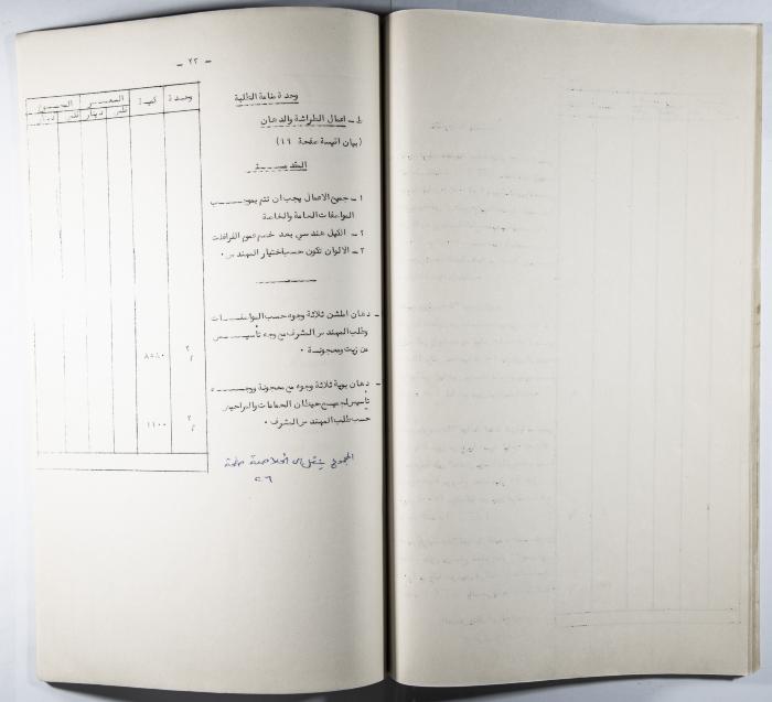 A Table of the Construction Materials Needed for the Arab Institute Project (Sections A.B.C) 