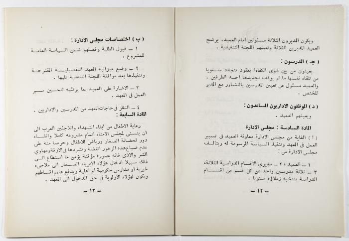 A Booklet about the Project of the Arab Institute 