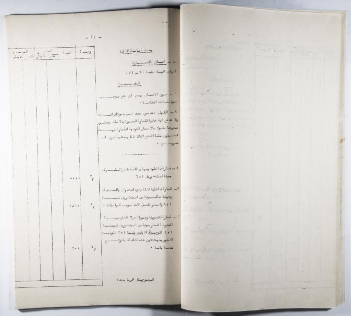 A Table of the Construction Materials Needed for the Arab Institute Project (Sections A.B.C) 