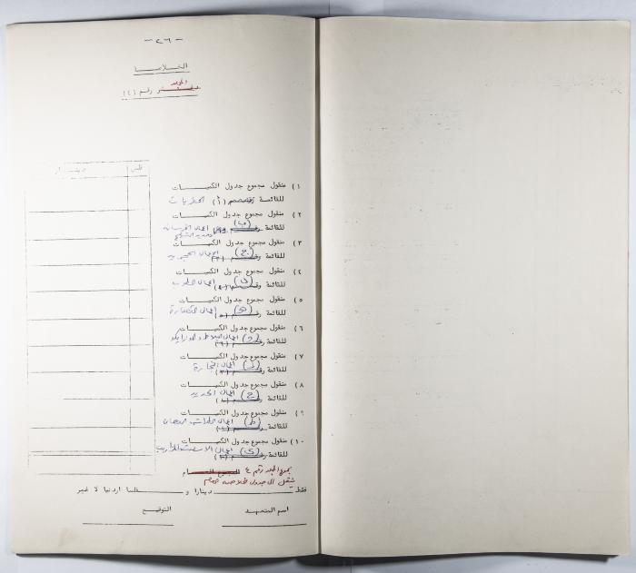 A Table of the Construction Materials Needed for the Arab Institute Project (Sections A.B.C) 