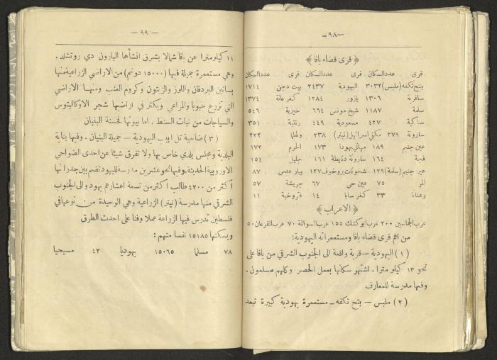 A Summary of Palestine's Geography, Book By Hussain Rawhi, 1923  
