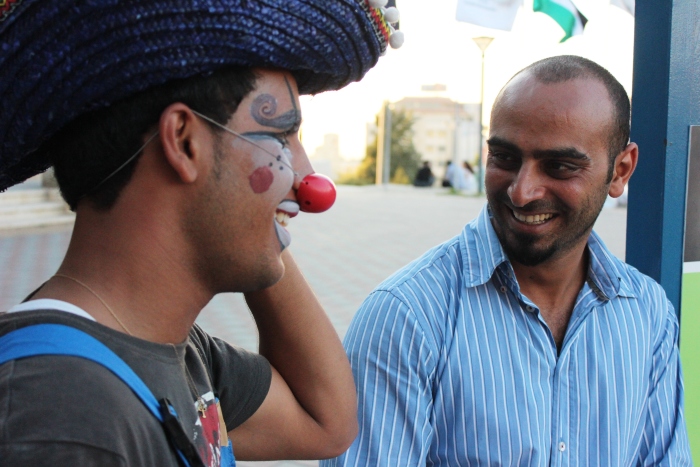 صورة من مدرسة صيفيَّة نظمتها مدرسة سيرك فلسطين في بيرزيت، 2012