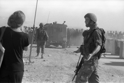 A Photograph of the Israeli Military Checkpoint/Qalandya, Taken by Joss Dray, 2001