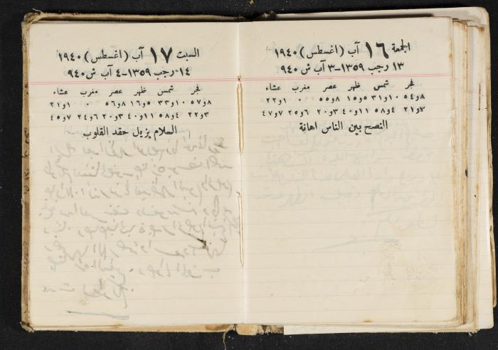 The Diary of Rasem Kamal Ismail, 1940