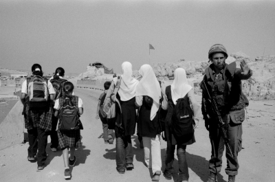 A Photograph of the Israeli Military Checkpoint/Qalandya, Taken by Joss Dray, 2001