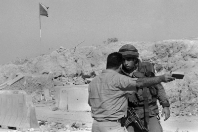 A Photograph of the Israeli Military Checkpoint/Qalandya, Taken by Joss Dray, 2001