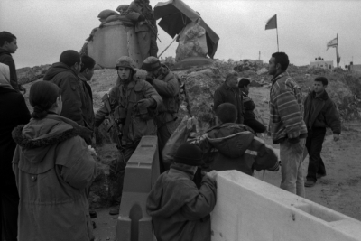 A Photograph of the Israeli Military Checkpoint/Qalandya, Taken by Joss Dray, 2001