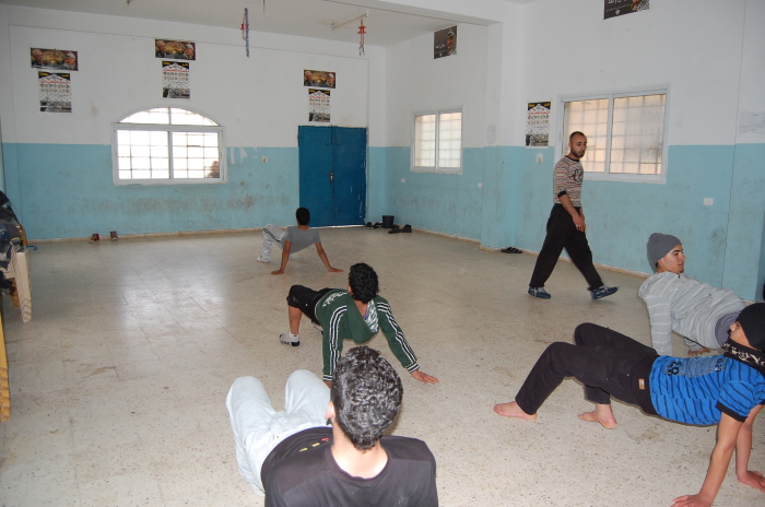 A Glimpse of Training Held by the Palestinian Circus School in Far'a Palestinian Refugee 
