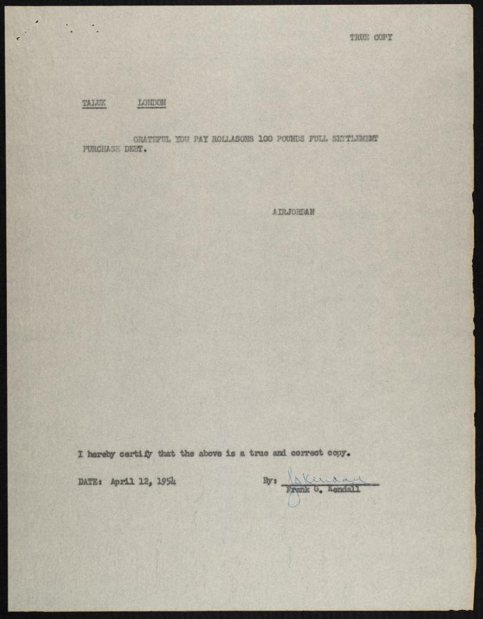 Judicial File of Anwar Nusseibeh, the 1950s