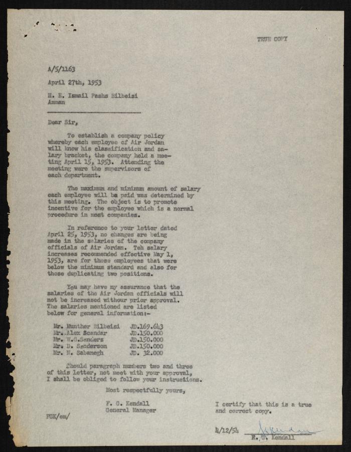 Judicial File of Anwar Nusseibeh, the 1950s