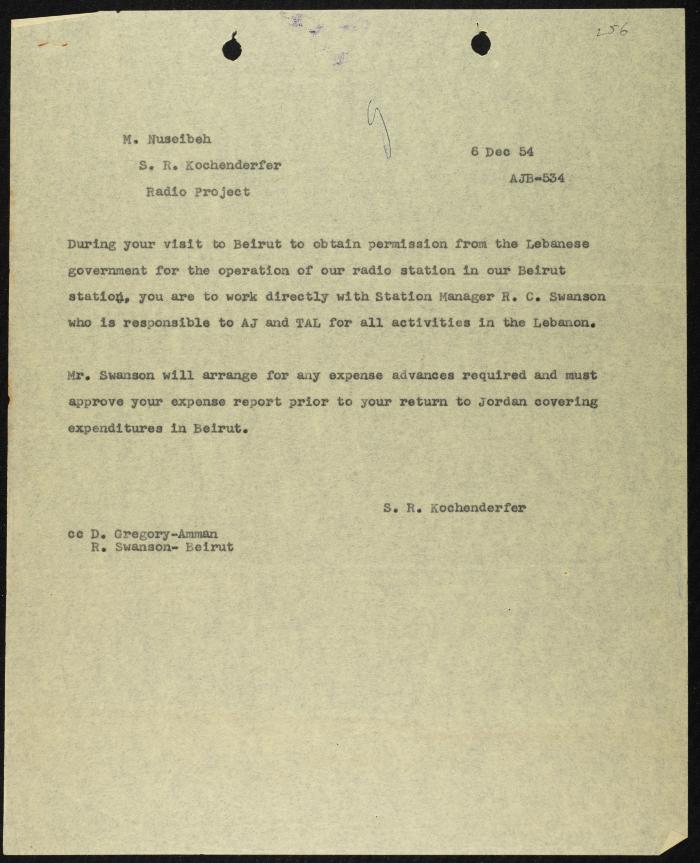 Judicial File of Anwar Nusseibeh, the 1950s