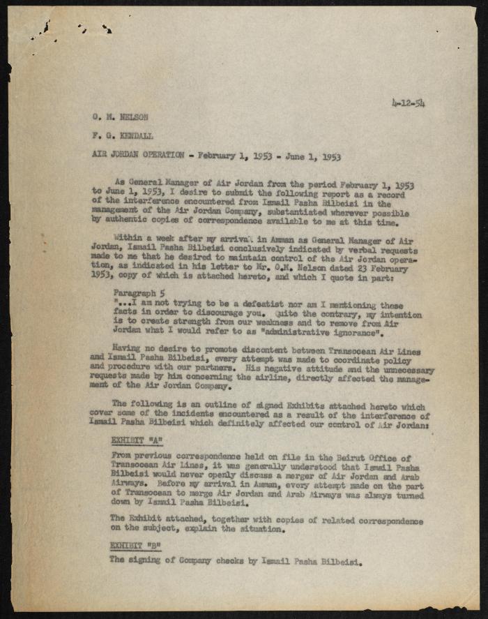 Judicial File of Anwar Nusseibeh, the 1950s