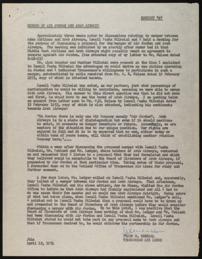 Judicial File of Anwar Nusseibeh, the 1950s