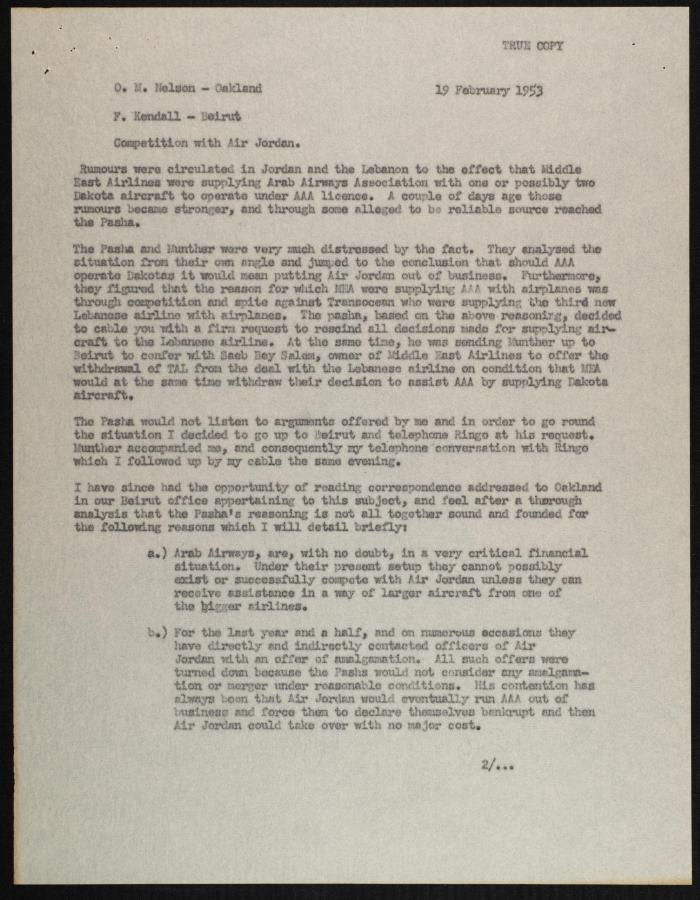 Judicial File of Anwar Nusseibeh, the 1950s