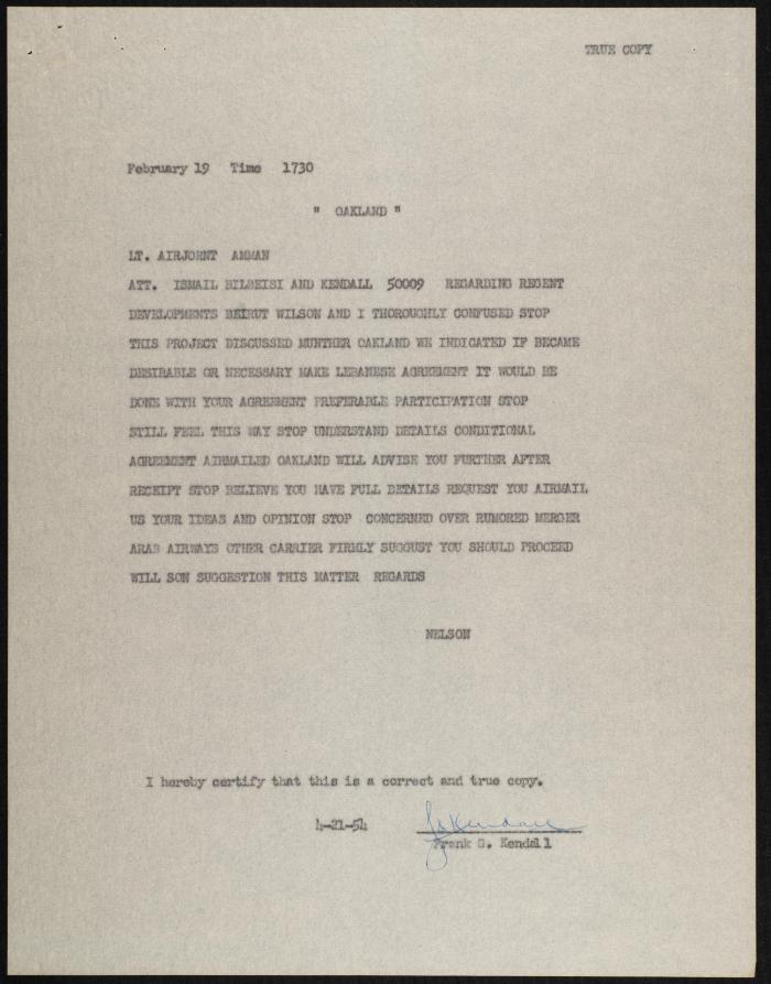 Judicial File of Anwar Nusseibeh, the 1950s