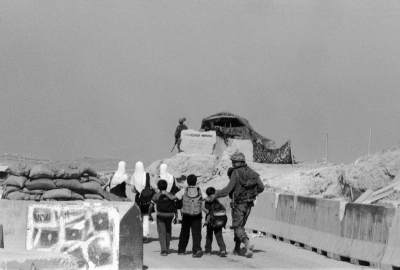 A Photograph of the Israeli Military Checkpoint/Qalandya, Taken by Joss Dray, 2001