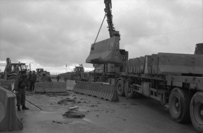 A Photograph of the Israeli Military Checkpoint/Qalandya, Taken by Joss Dray, 2001