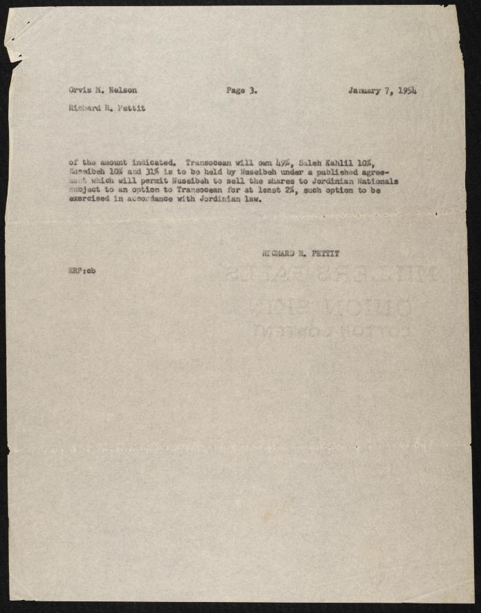 Judicial File of Anwar Nusseibeh, the 1950s
