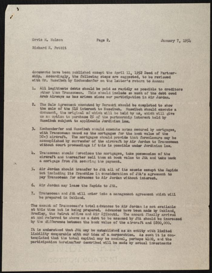 Judicial File of Anwar Nusseibeh, the 1950s