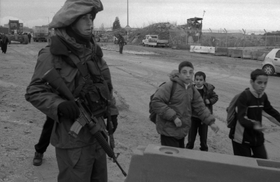 A Photograph of the Israeli Military Checkpoint/Qalandya, Taken by Joss Dray, 2001
