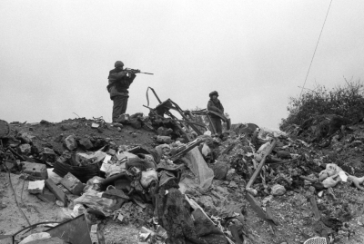 A Photograph of the Israeli Military Checkpoint/Qalandya, Taken by Joss Dray, 2001