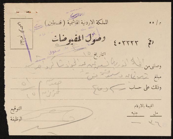 Judicial File of Anwar Nusseibeh, 1950-1951