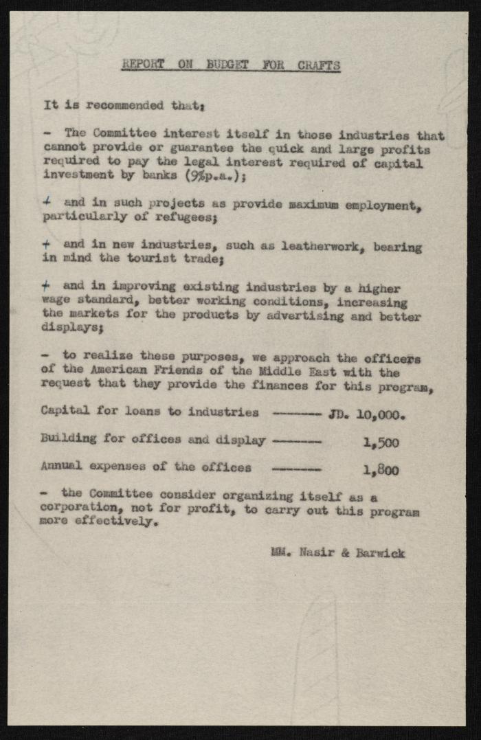 Judicial File of Anwar Nusseibeh, the 1950s