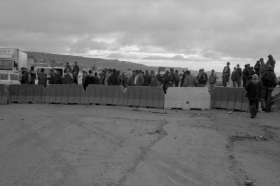 A Photograph of the Israeli Military Checkpoint/Qalandya, Taken by Joss Dray, 2001