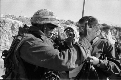 A Photograph of the Israeli Military Checkpoint/Qalandya, Taken by Joss Dray, 2001