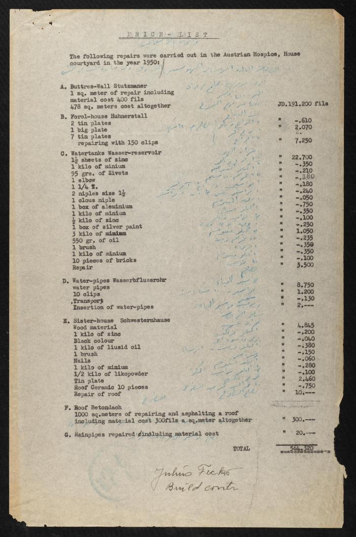 ملف المراسلات الخاصة بأعضاء جمعية المكفوفين العربية، 1962