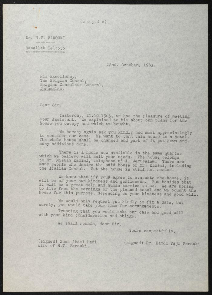 Judicial File of Anwar Nusseibeh, 1964