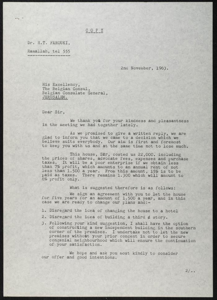 Judicial File of Anwar Nusseibeh, 1964