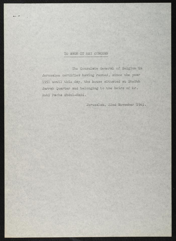 Judicial File of Anwar Nusseibeh, 1964