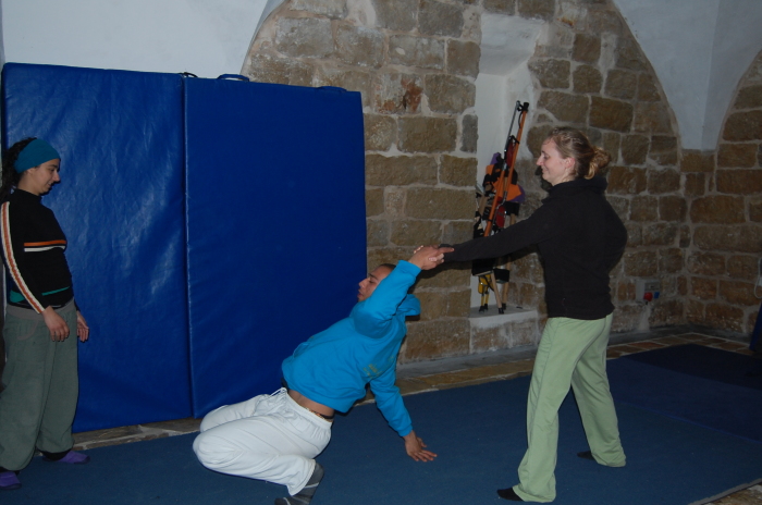 A Glimpse of Training Held by the Palestinian Circus School in Far'a Palestinian Refugee 
