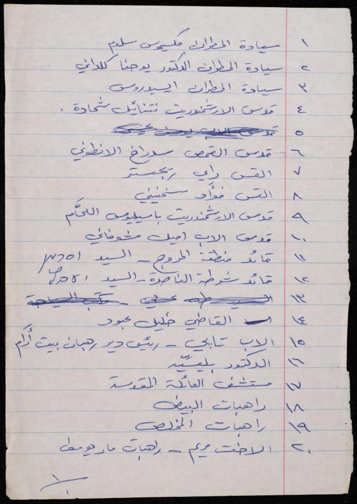 A Notebook of a Private Party Programme at the Liturgical School, Nazareth 