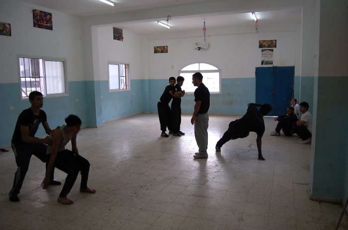 A Glimpse of Training Held by the Palestinian Circus School in Far'a Palestinian Refugee 
