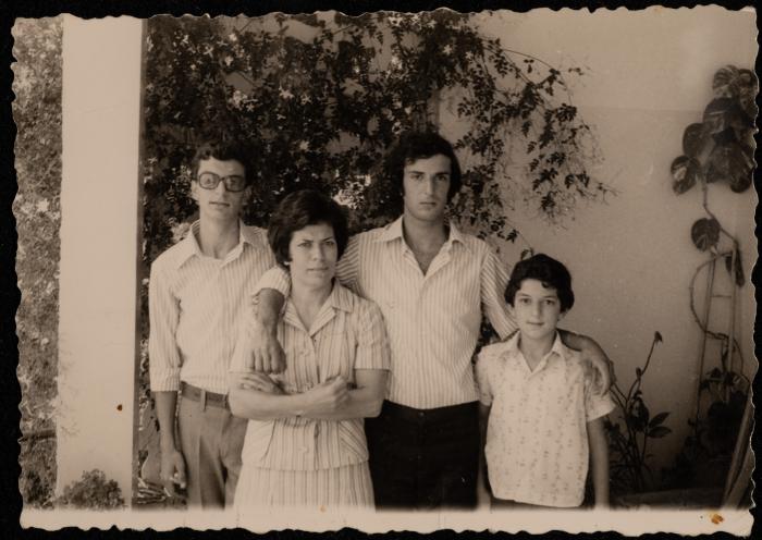 Maggie Karkabi and Her Children, Nazareth, 1969