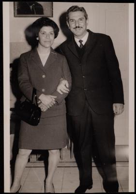 Zahi Karkabi and His Wife Maggie, Haifa, 7 November 1968