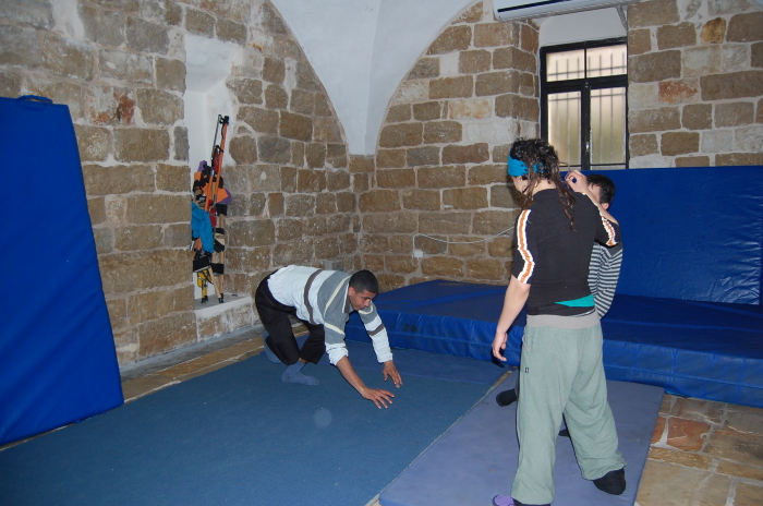 A Glimpse of Training Held by the Palestinian Circus School in Far'a Palestinian Refugee 
